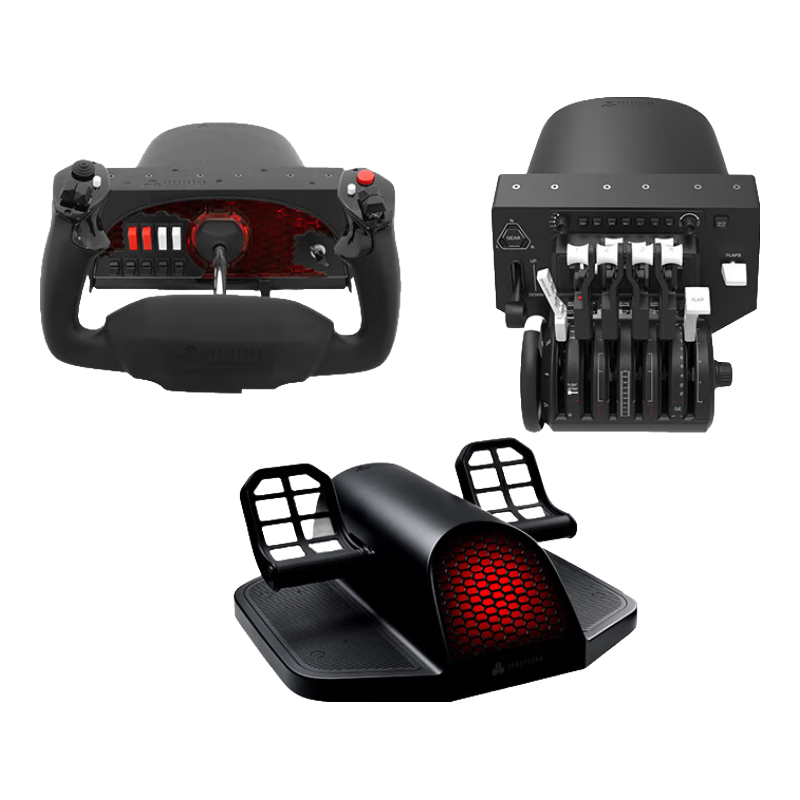 HONEYCOMB AERONAUTICAL����YOKE�๦���񺽷���ҡ��/����������� ����ģ���� ΢��ģ�����2024 2020��XPLANE12��P3D�� ����YOKE+�����������+���ѽŶ�