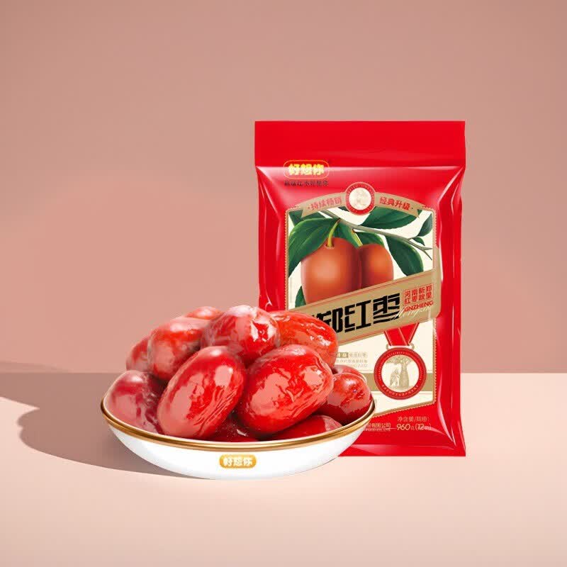 好想你新郑红枣960g*2袋新枣特级即食红枣免洗大枣河南特产零食团购 新郑红枣960gx2袋+枣片20片