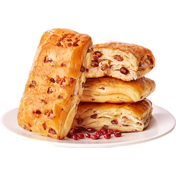 比比赞（BIBIZAN）红豆千层面包400g营养早餐手撕夹心面包饼干宿舍休闲零食品