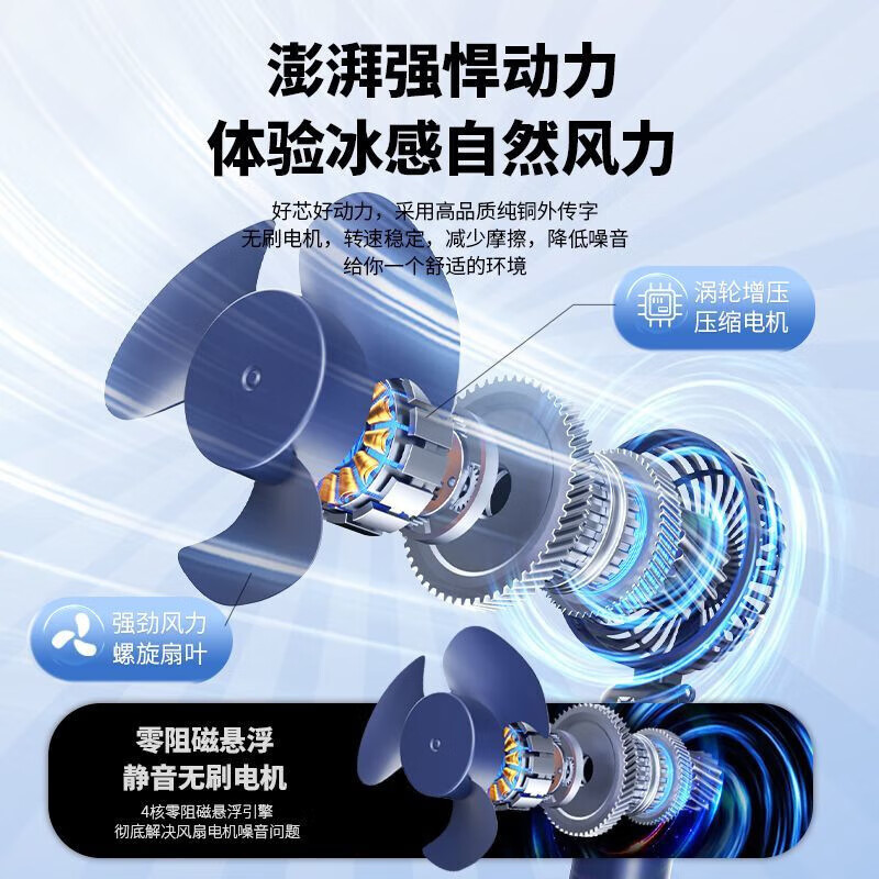 甄昊挂脖手持两用风扇便携折叠超静音无声学生办公室户外usb可充电长续航电风扇迷你小型随身桌面电扇 【杏色】 1200mAh