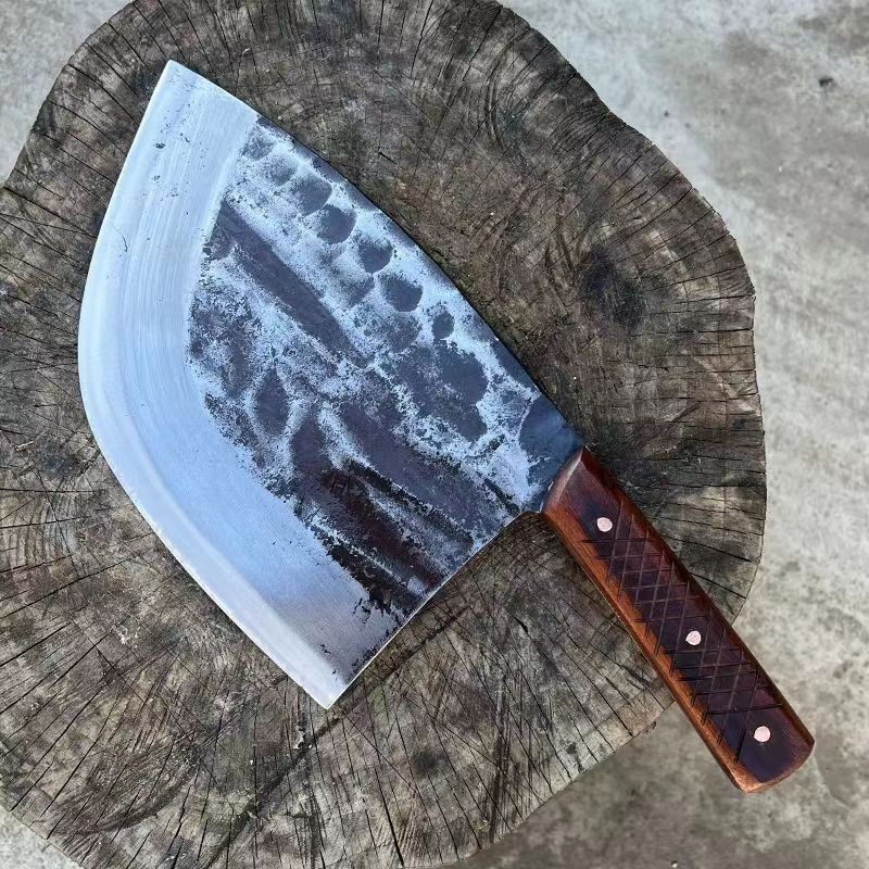 手工锻打加厚商用斩骨刀斩骨头专用刀屠夫卖肉专用刀家用砍骨头刀 -约5斤【商用斩牛大骨】鱼头斩骨刀