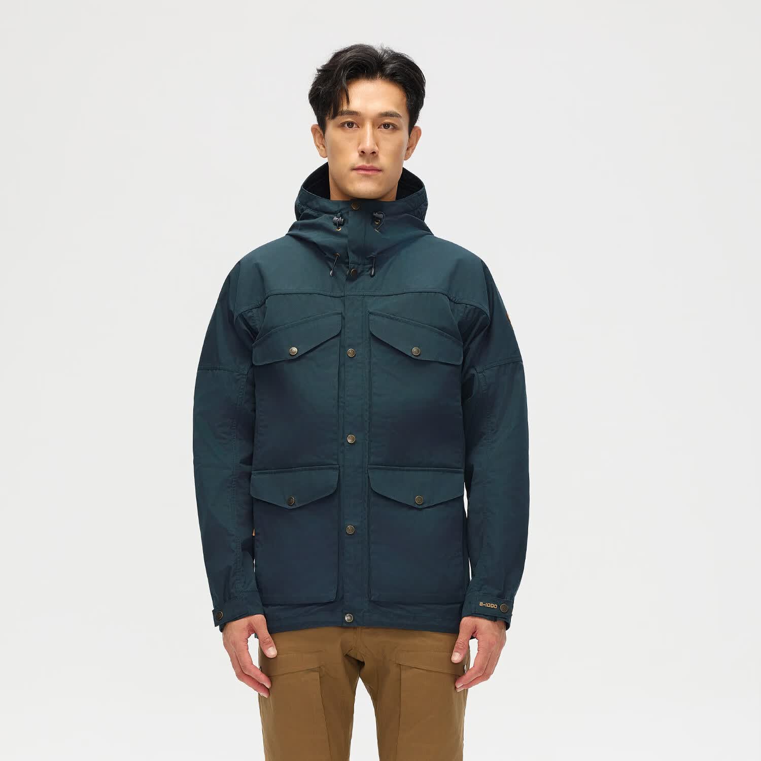 FJALLRAVEN北极狐男士G1000户外夹克辛云来同款耐磨防泼水徒步外套81916 555暗海蓝 L