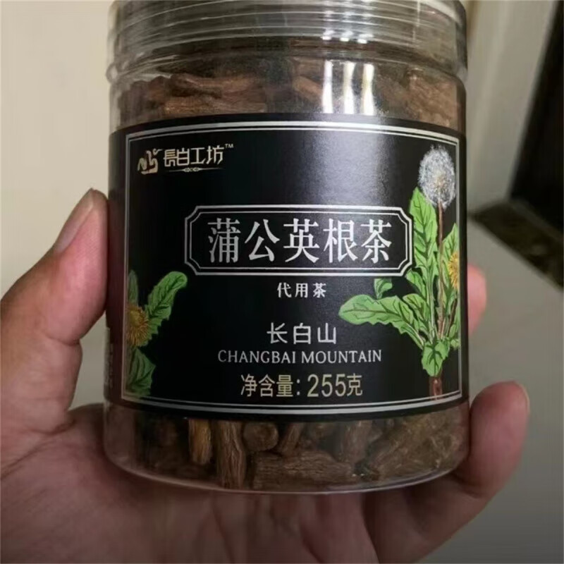長白工坊蒲公英根茶255g 長白山蒲公英婆婆丁炒制 蒲公英根茶255g