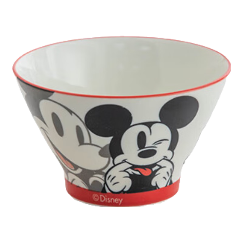 可爱卡通点心碗家用创意蘸料碟精致小吃火锅蘸料调味碟陶瓷釉下彩 米奇斗笠碗一个