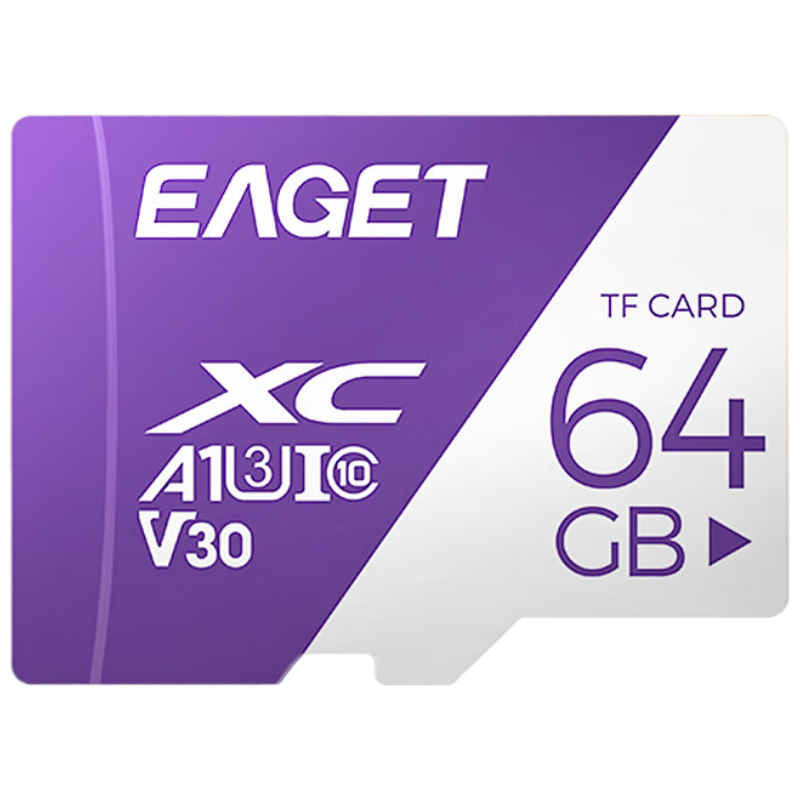 ��ݣ�EAGET��64GB TF��MicroSD���洢�� A1 V30 C10 �г���¼��&����С�׼������ͷ�ڴ濨 ��������