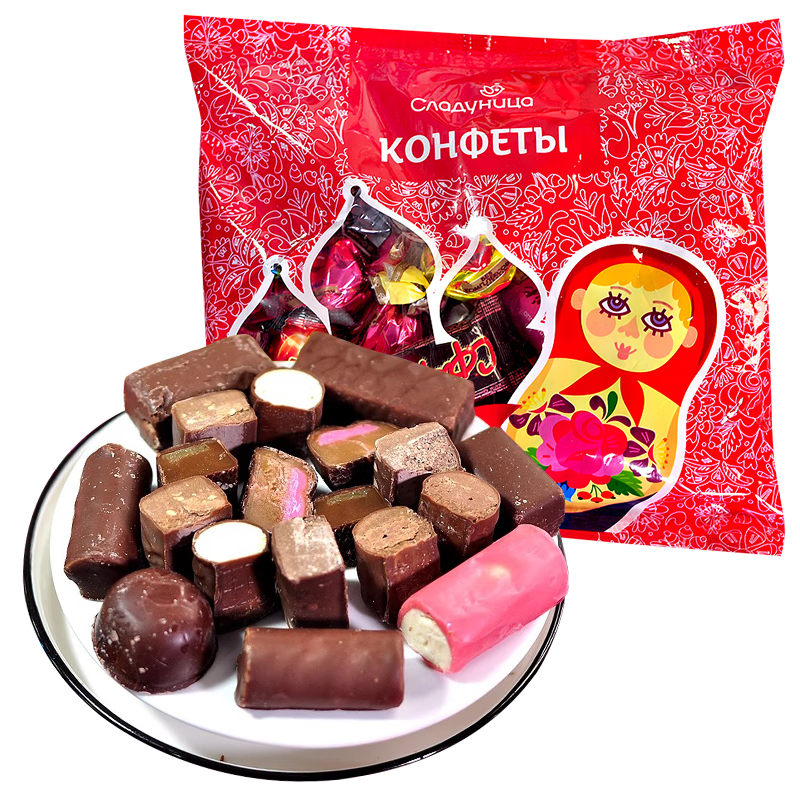 俄宝多（E Bao Duo）9号套娃混合巧克力糖果 500g 俄罗斯进口 解馋休闲零食婚庆喜糖