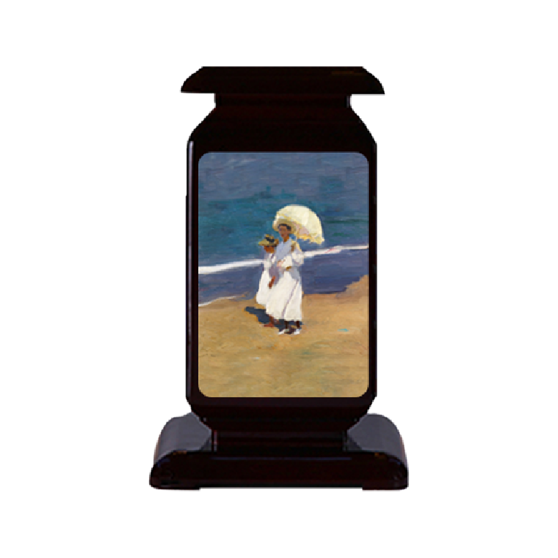 羽垚·陶宣薄胎瓷油画系列艺术宫灯/瓷北京中轴线系列艺术宫灯生动高级 中轴秋韵