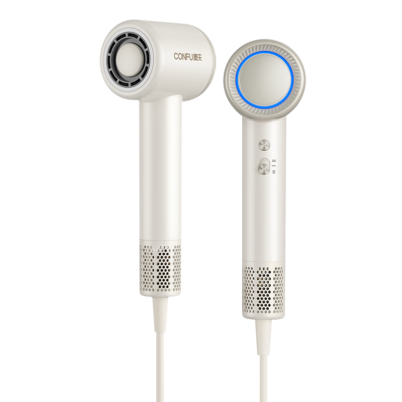 康夫（CONFU）高速电吹风机家用大功率亿级负离子速干护发七夕情人节生日礼物送女友吹风筒F11 亿级负离子护发+奶油白
