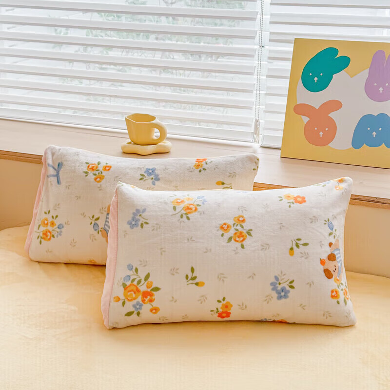 软贝小清新牛奶绒床上四件套保暖毛绒床单被套学生宿舍秋冬款三件套 布布萌宠 床单款 2.0m  被套200*230cm 四件套