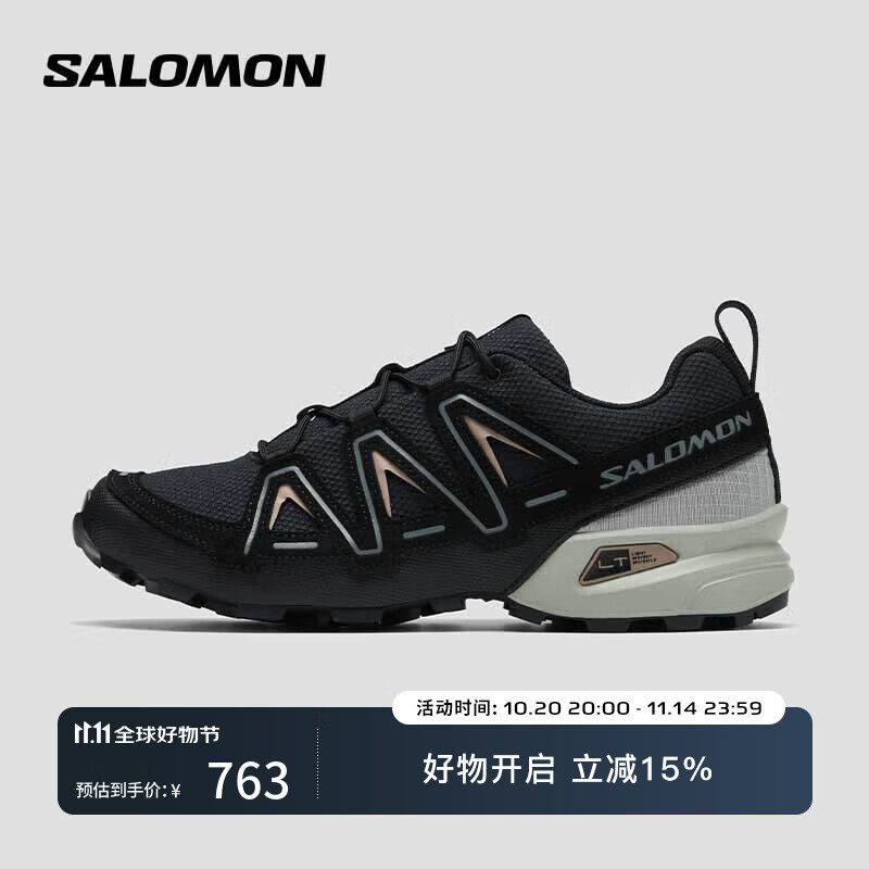 萨洛蒙（Salomon）男女款 户外运动跑步轻量稳定越野跑步鞋 SPEEDCROSS 3 EXPANSE 黑色 476038 36 (UK3.5丨 36)