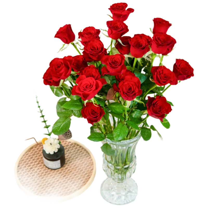 京东鲜花随机色玫瑰花买10枝送10枝颜色生活插花【花匠铺】源头直发