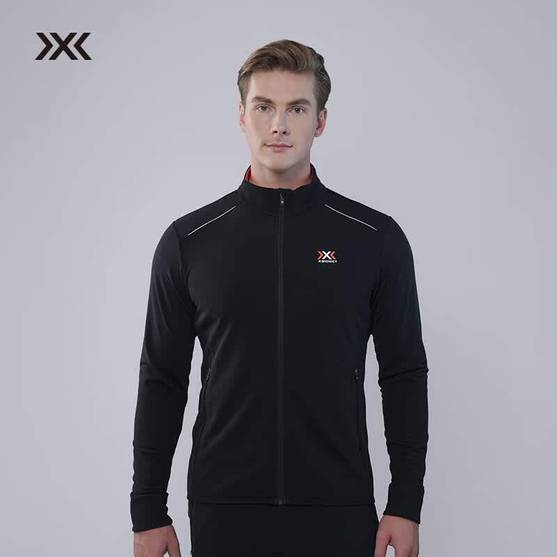 XBIONIC仿生海狸BEAVER全拉链开衫男运动外套春秋夹克立领新品 25681 黑色 XL