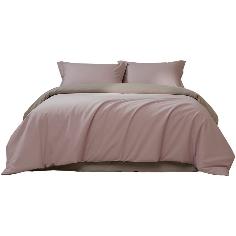 MIDO HOUSE铭都床上四件套100支高级匹马棉全棉四季磨毛暮山紫1.8米床单款