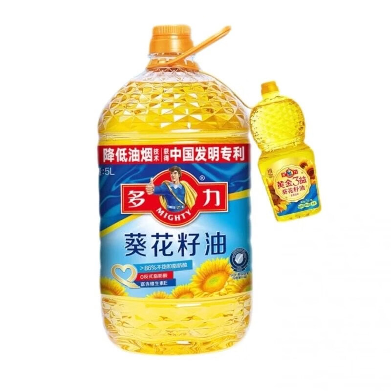 多力葵花籽油5L去壳压榨充氮保鲜0反式脂肪酸家用健康食用油新日期 多力葵花籽油5L*1桶