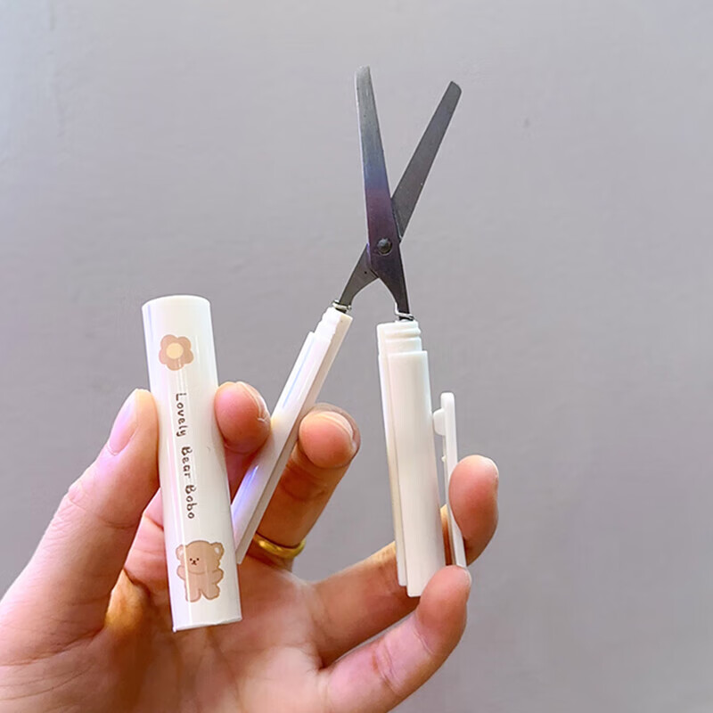 笔型小剪刀多功能学生迷你小型便携小巧美工刀手帐贴纸专用裁纸刀 笔形剪刀【随机1把】