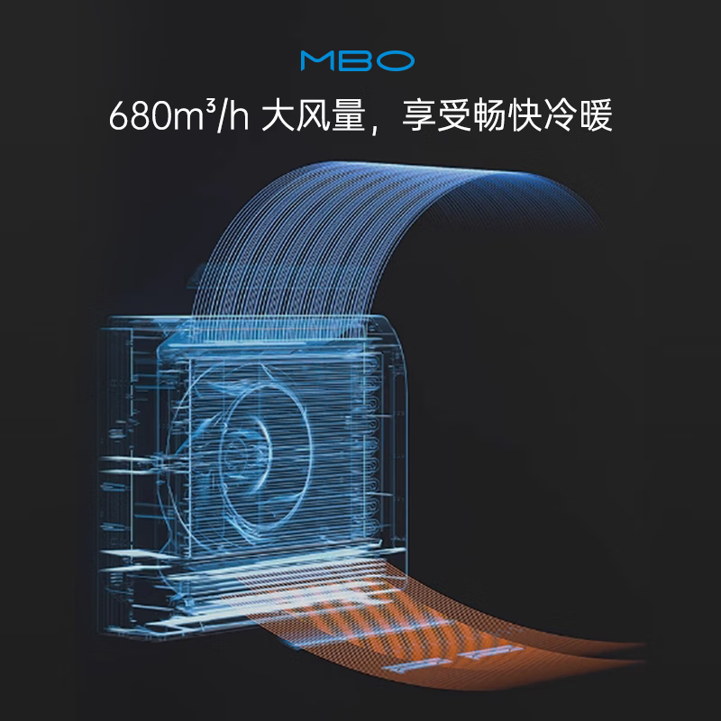 美博(MBO)热风机供暖变频1.5匹/2匹新一级能效热泵空气能采暖空调家用客厅卧室节能省电静音 1.5匹 一级能效 厂家安装