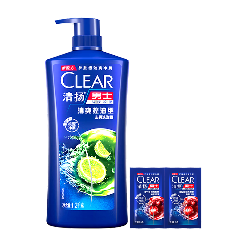 ���ڲ��������CLEAR��ϴ��ˮר�������ƿȥмֹ������¶ҺƷ����Ʒ�ٷ��콢�� ����ˬ����ϴ��ˮ��1.2ǧ��+��5g*2�� 46.8Ԫ