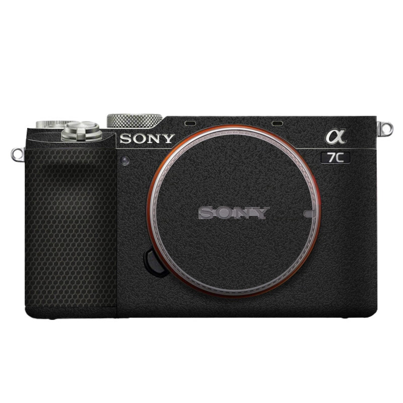 美本堂适用于A7C一代相机保护贴膜SONYa7c机身贴纸皮纹贴皮磨砂迷彩3M 磨砂黑