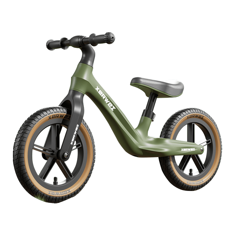 伊貝智平衡車兒童1-3-6-12歲兩輪無(wú)腳踏滑步車小孩自行車2-5歲寶寶滑行 12寸-推薦身高85-115CM 賽車綠 尼龍纖維一體車架