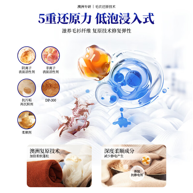 SWKIER羊毛衫缩水还原恢复剂羊毛衫放大蓬松羊绒毛呢大衣柔顺缩水还原剂 三瓶装