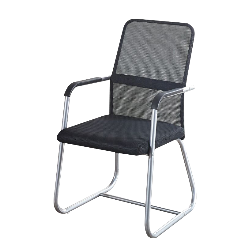 【京选好货】家无界 办公椅子电脑椅人体工学椅子老板椅弓形麻将会议椅培训椅洽谈椅简约家用书房座椅 黑色网布