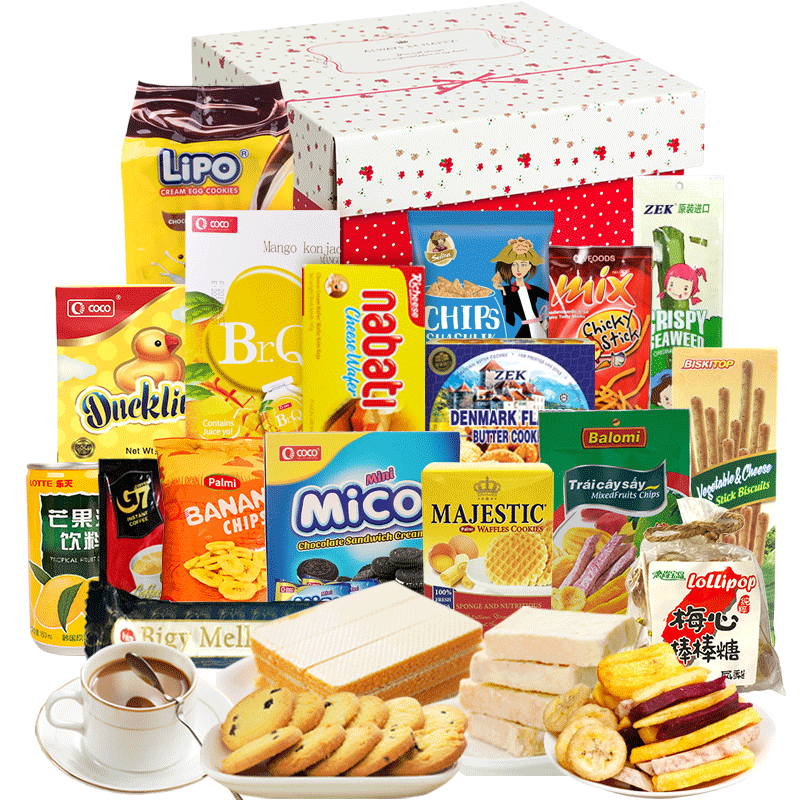 【双旦狂欢·七仓配送】进口休闲零食大礼包一整箱食品礼盒超市团购送