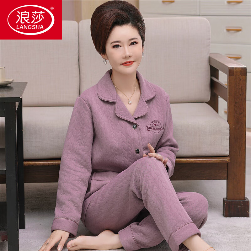 ���ڲ�������ɯ��LangSha������������˯��Ů�ﶬ��޳���Ӻ�в������˿����޼��޼Ҿӷ� TF6043(��ͼ��) M ������80-100� 163Ԫ