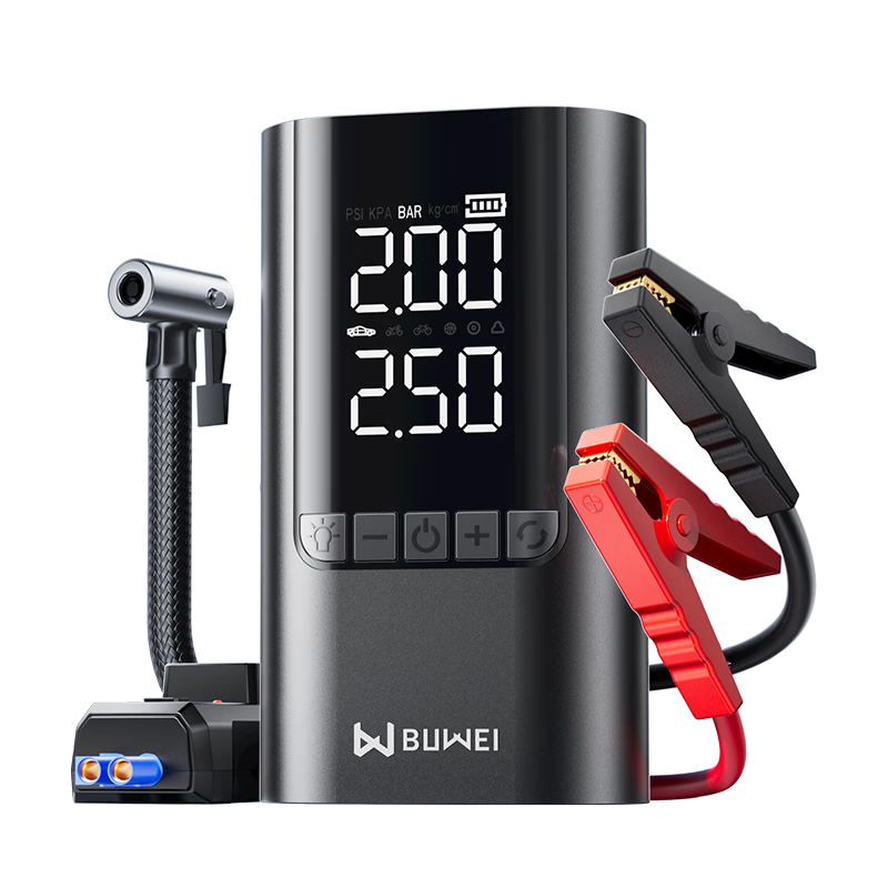 埠威【3C认证】汽车应急启动电源充气泵一体机车载电瓶搭电宝打气充电宝移动户外电源打火10000容量