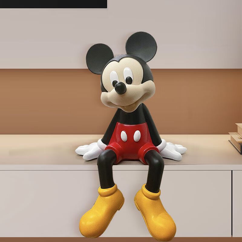 iosn六一儿童节米奇摆件工艺品坐姿电视柜礼物客厅玄关桌面酒柜装饰品 AX0401坐姿米奇长13款12高20cm