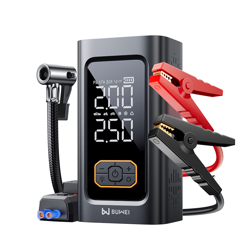 埠威BUWEI【3C认证】汽车应急启动电源充气泵一体机车载电瓶搭电宝打气搭电充电宝移动电源打火神器
