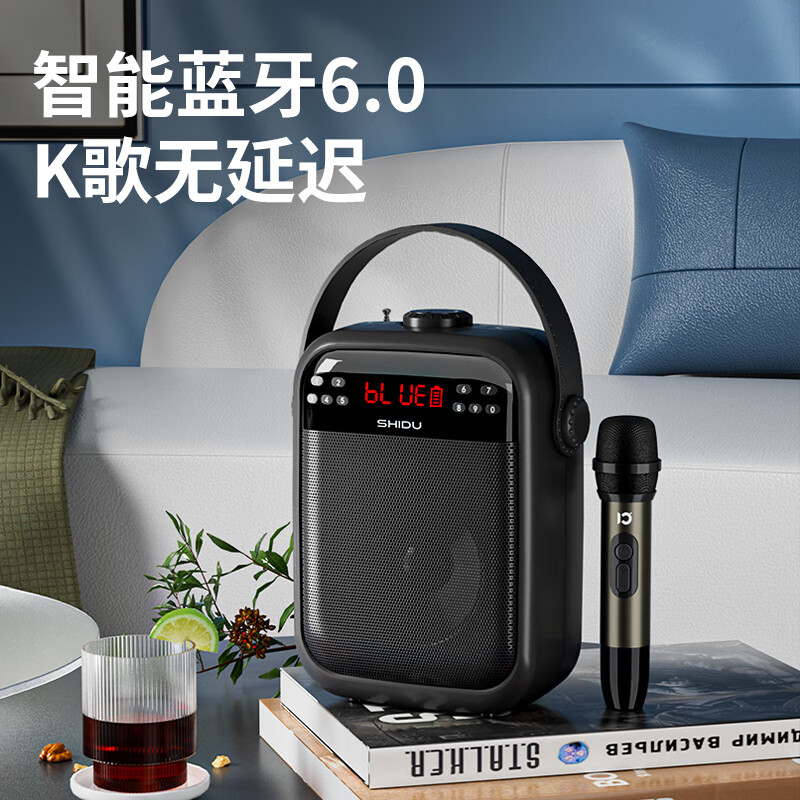 十度S91音响户外便携式手提广场舞K歌大功率蓝牙音箱无线扩音器带无线话筒 蓝牙版