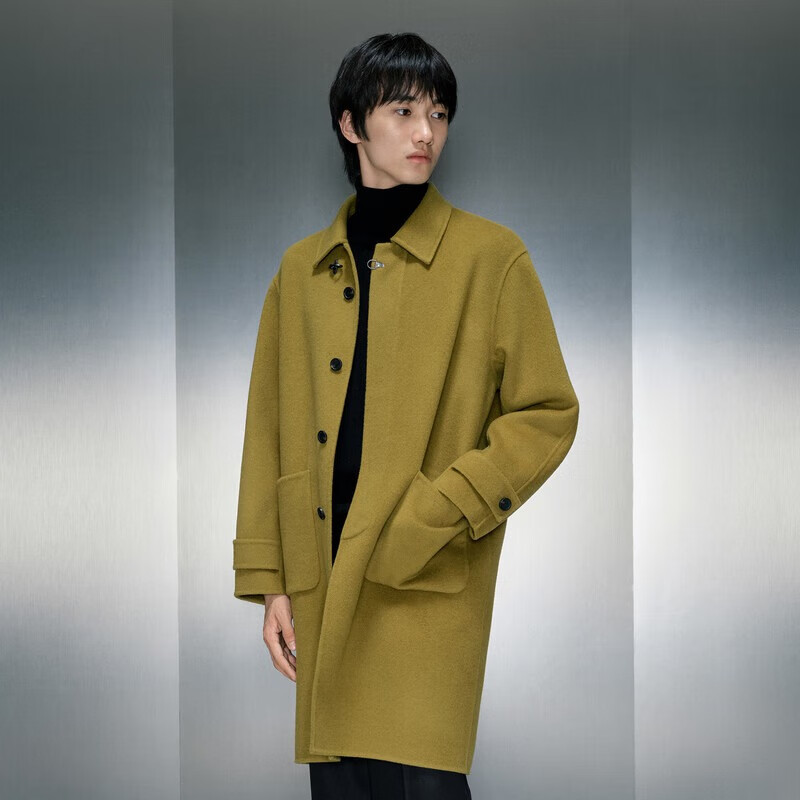GXG男装低价多色多款休闲时尚大衣合集 GEX12627764芥末黄长款大衣 S