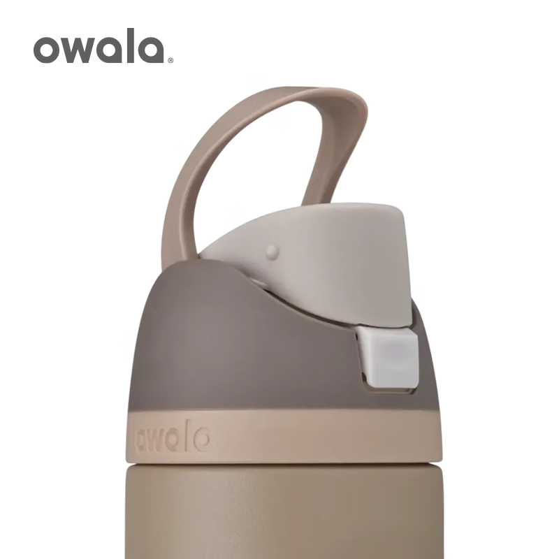 OwalaFreeSip随行杯一盖双饮大容量保温杯水杯礼品奖品伴手礼十大品牌 大地棕(Down to Earth) 710ML | 24-oz