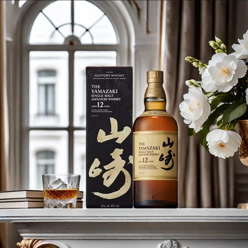 三得利山崎12年白州1973日本原瓶进口三剑客响和风醇韵威士忌行货洋酒 山崎12威士忌有盒