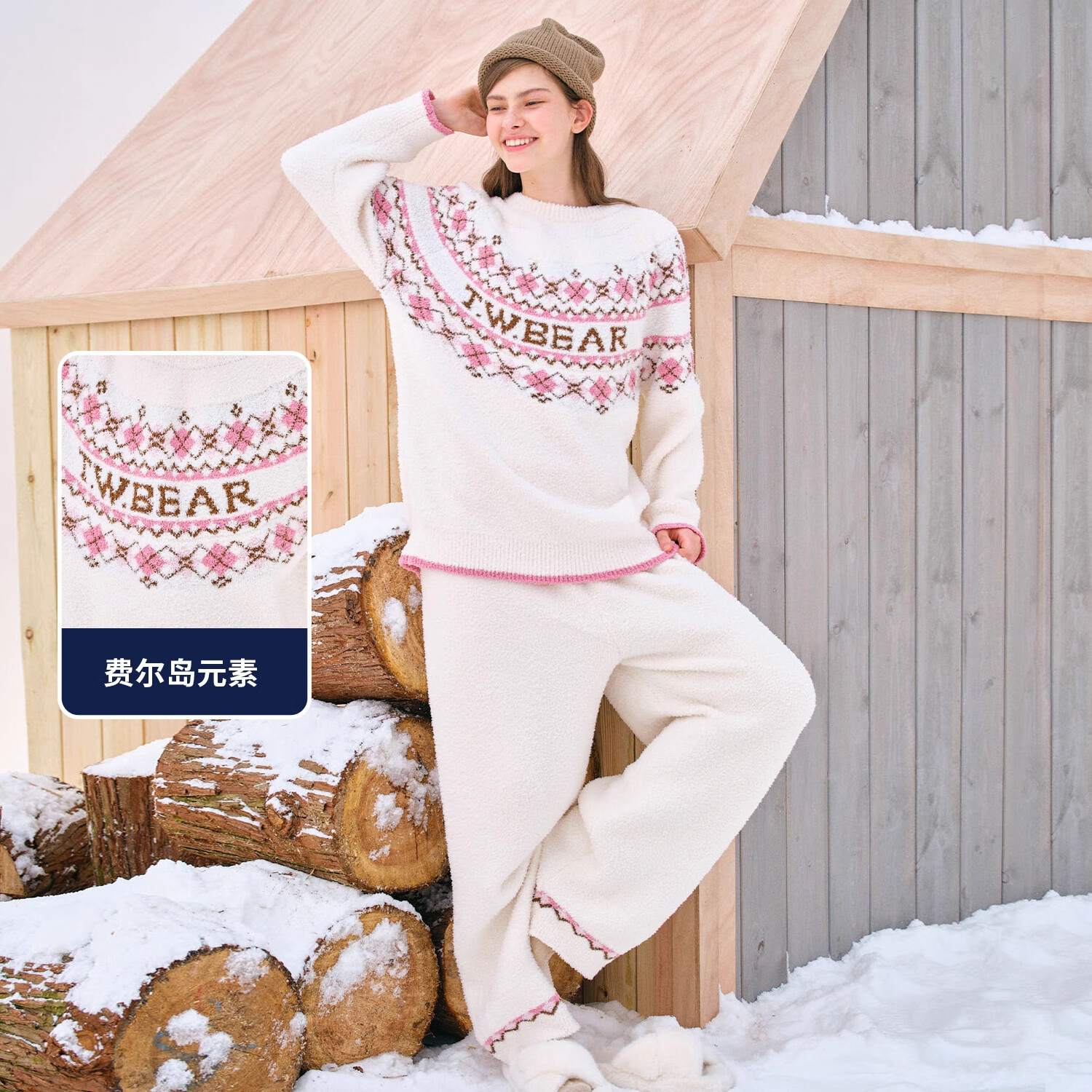 Teenie WeenieС��Ůʿ˯�¼Ҿӷ�2025�¿�������װ���޳����ﶬ ���հ� ��ů�Ѷ���|��ͷ-Ů S -M������85-120� 164.5Ԫ(����ȯ)