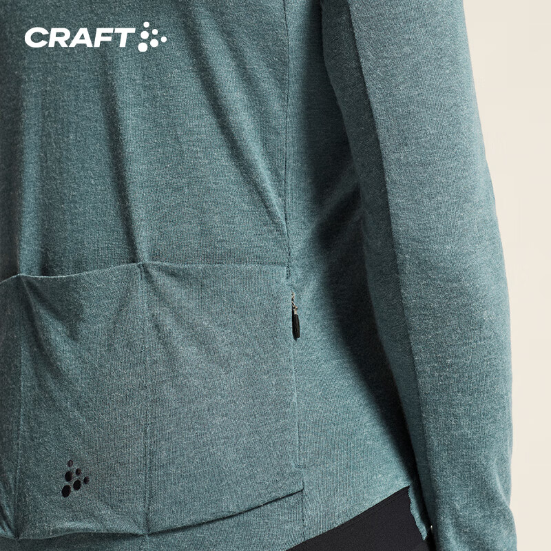 CRAFT骑行Core Essence冬季男子骑行服美丽诺羊毛针织保暖公路骑行上衣 天空蓝 L