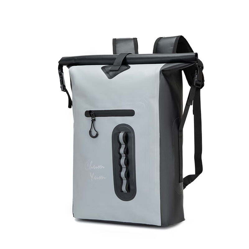 CHUMYUM摩托车防水骑行包户外运动双肩包大容量登山背包 灰色