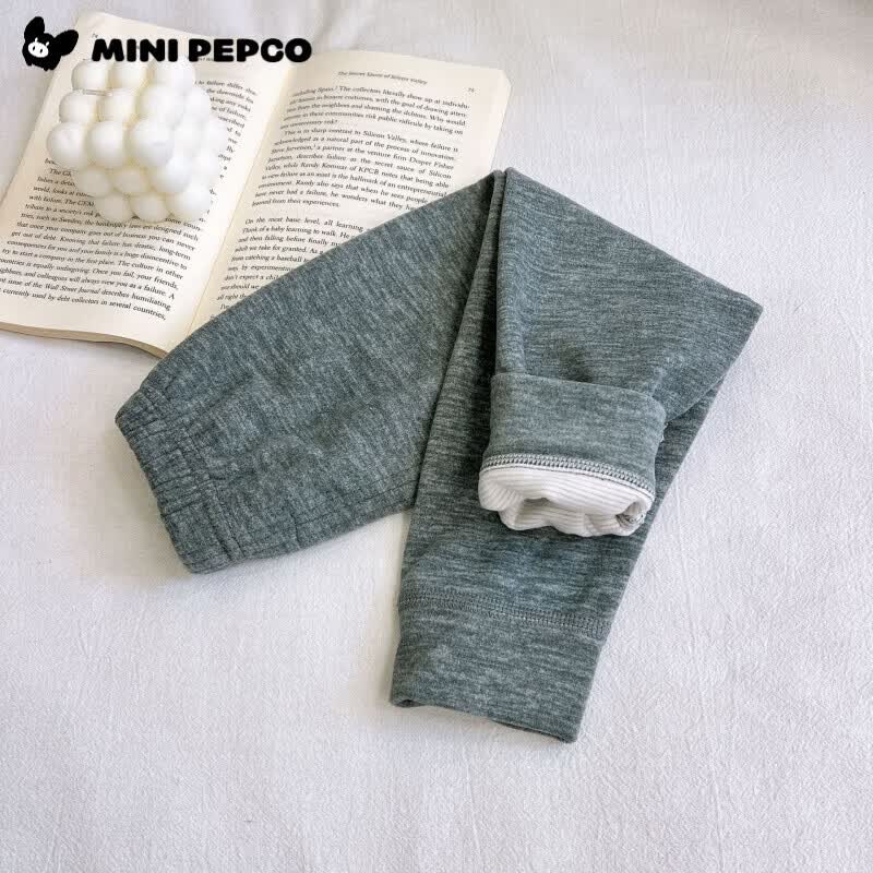小猪班纳（PEPCO）校服内搭儿童保暖裤女童秋裤无痕打底裤男童打底秋裤 保暖裤-灰色 170 cm