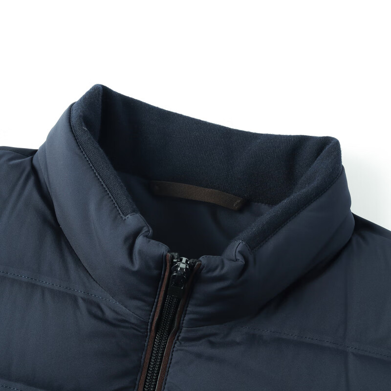 MAYOR男装藏青色立领针织袖白鹅绒羽绒服 藏青 XL 180/100A(52A)