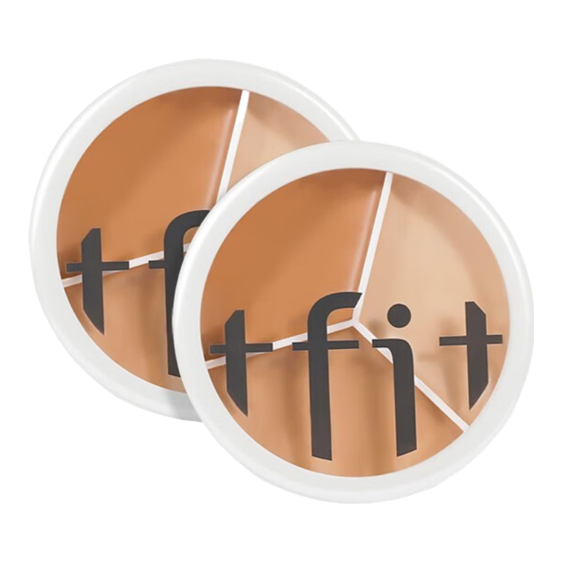 TfitTfit媞妃特三色遮瑕膏遮瑕修容遮暇盘妆前打底多效服帖提亮盘自然 一盒装