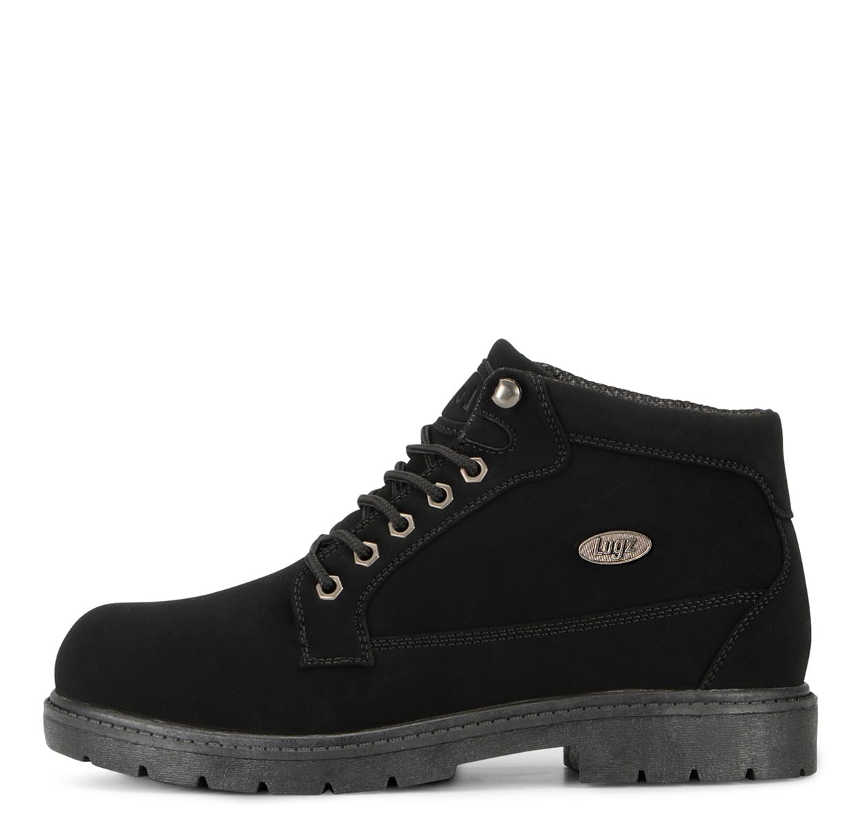 Lugz 男式 Mantle Mid 经典记忆泡沫高帮时尚靴子, 黑色 黑色 12