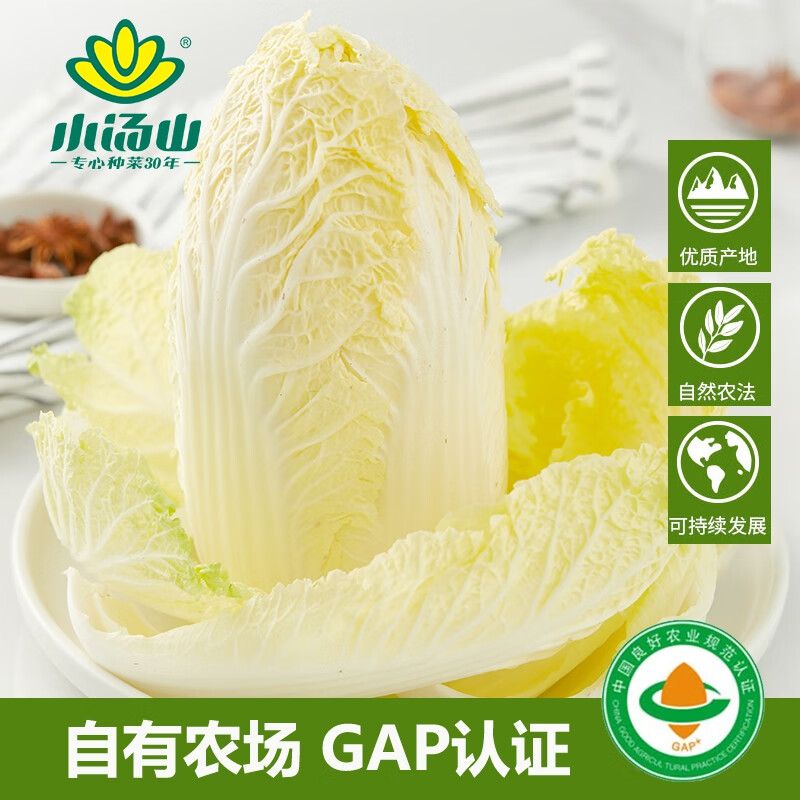 小汤山 三宝白菜 600g 基地直供新鲜蔬菜GAP认证