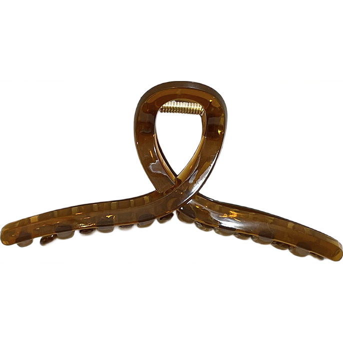 超大交叉鲨鱼夹发夹女夏季后脑勺盘发抓夹发量多大号气质夹子头饰 4#咖啡交叉