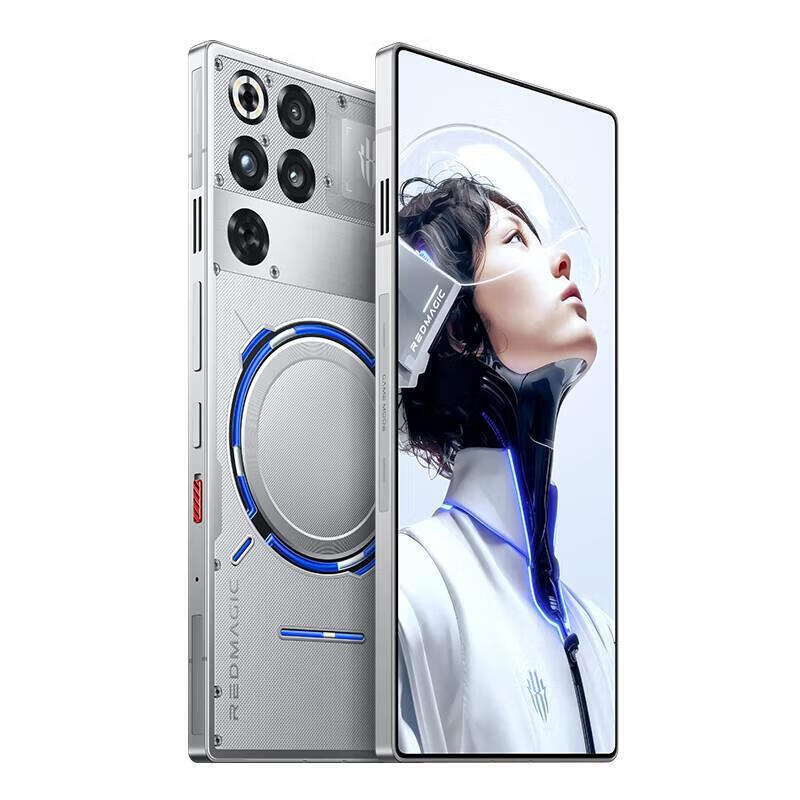 努比亚(nubia)红魔11 Pro+ 分期免息白条可选风冷水冷 第五代 骁龙 8版 红魔游戏电竞 氘锋透明银翼16GB+512GB 白条12期分期