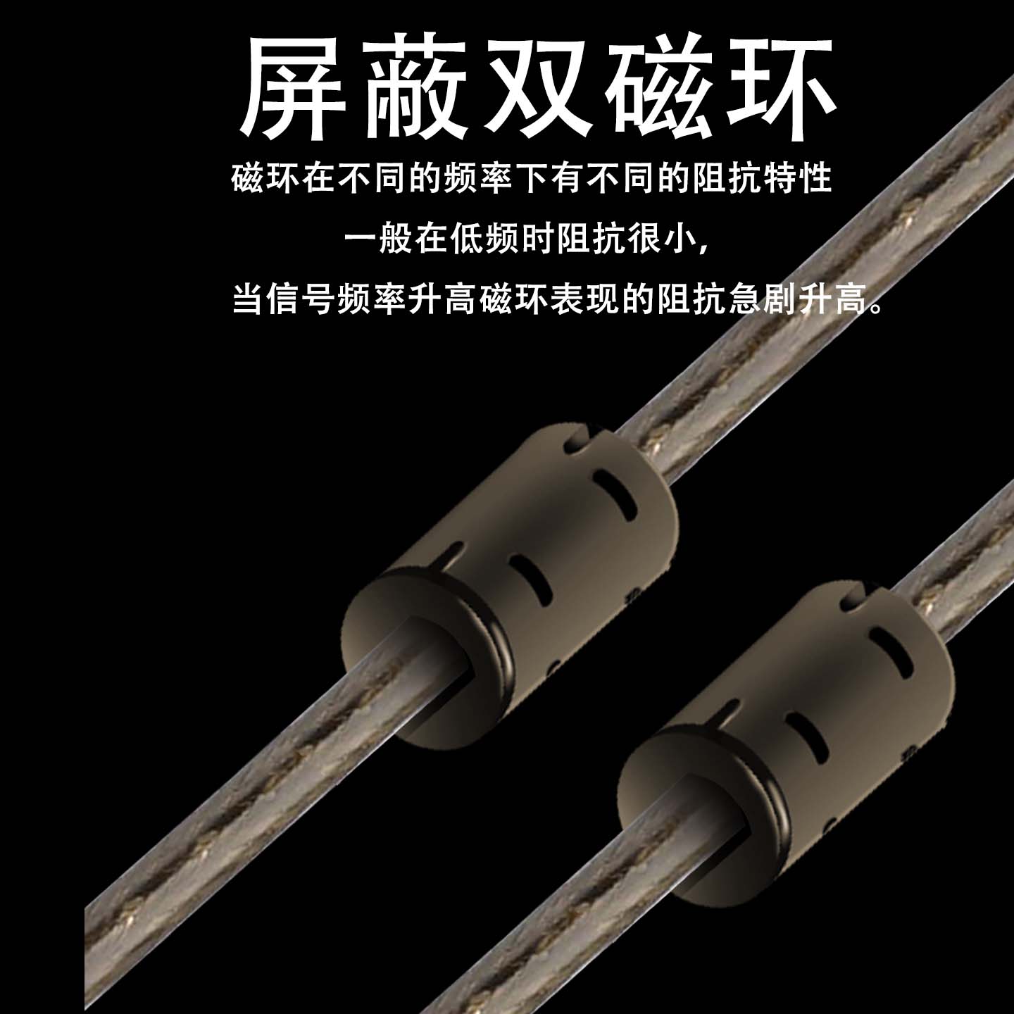 科联森KORLOWSUM泰克示波器device线MDO3014 MDO3024双磁环抗干扰USB数据线TBS2102B/2202 TBS2072B连接电脑传输线 镀金USB方口数据线-双磁环 5米