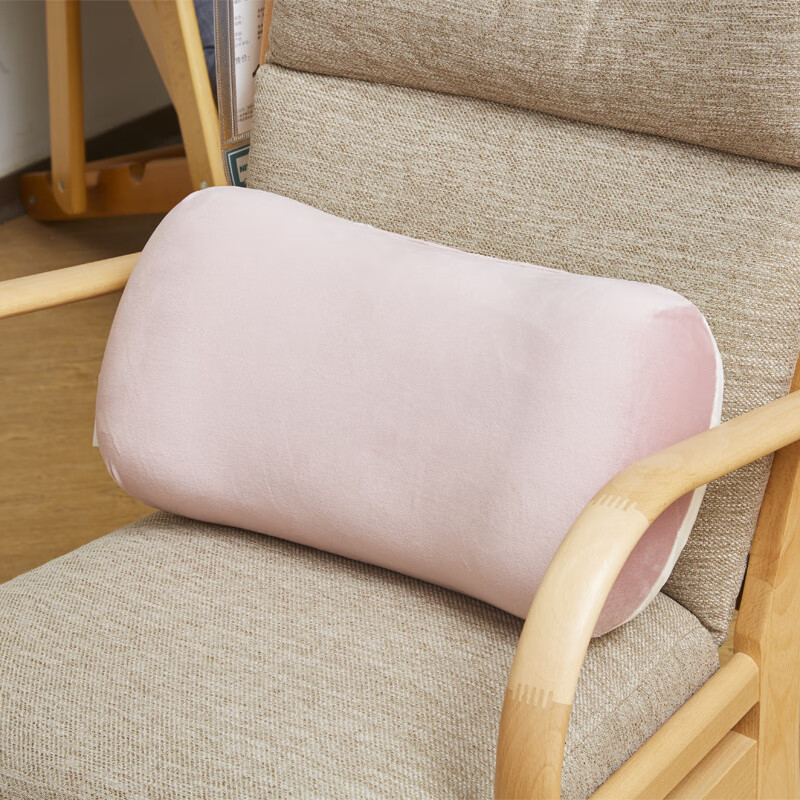 NITORI宜得利家居辦公室久坐腰靠枕椅子靠背墊沙發(fā)抱枕低反彈腰枕 低反彈腰枕_粉色 43cm*20cm