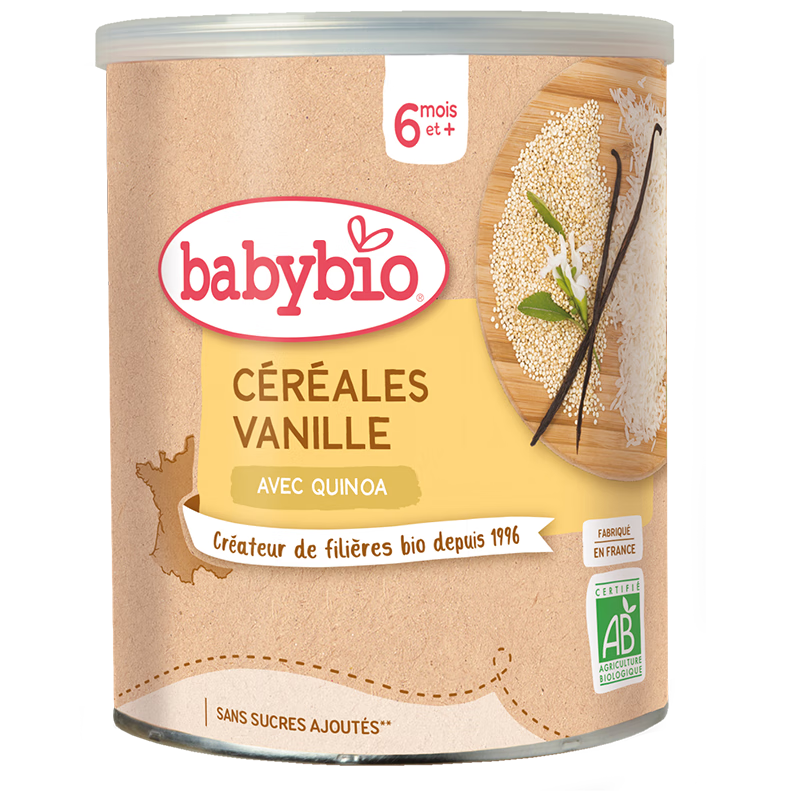 babybio 伴宝乐 有机香草藜麦米粉220g 法国原装婴幼儿有机米粉添加藜麦