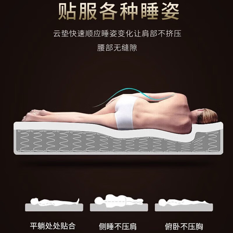 亚朵深睡亚朵酒店床垫26cm加厚天然乳胶记忆棉软垫独立袋装弹簧卧室席梦思 基础客房款厚20CM适中稍硬 180*200cm