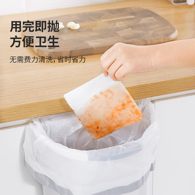 LYNN一次性懒人抹布 悬挂式可水洗洗碗布厨房用纸巾吸油吸水抹布 【赠挂钩】懒人抹布120抽