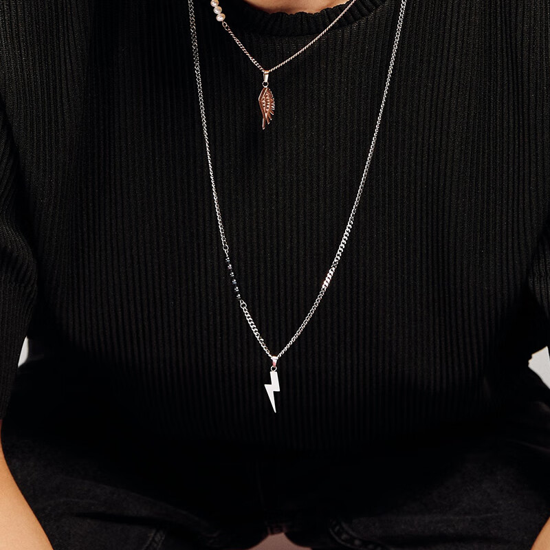 KLASSE 14意大利设计师品牌闪电坠项链男女ins情侣款时尚饰品生日礼物 JDN21SB001L